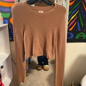 Tan Cropped Sweater